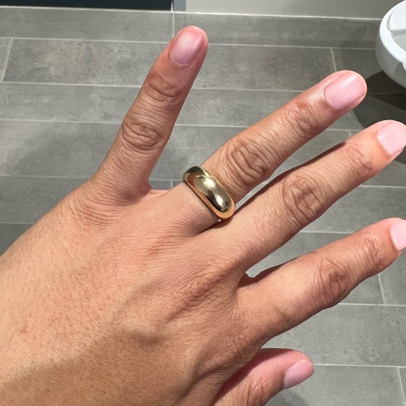 DOME RING- ANINE BING - SOLID 14K YELLOW GOLD - Picture 6 of 8